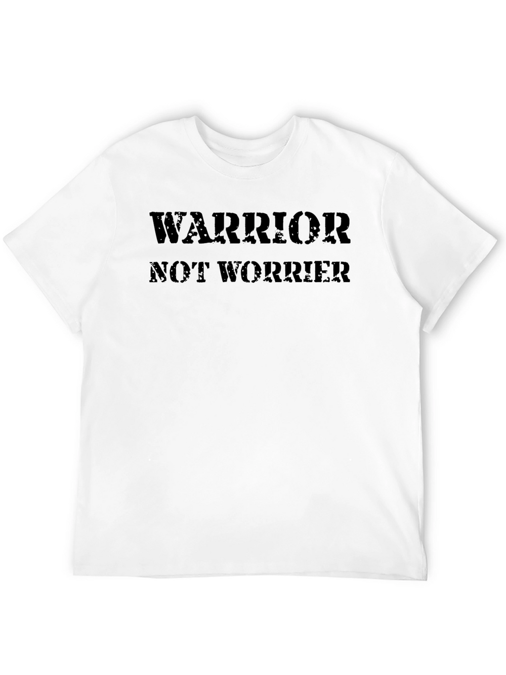 Warrior Not Worrier Black Graphic Tee