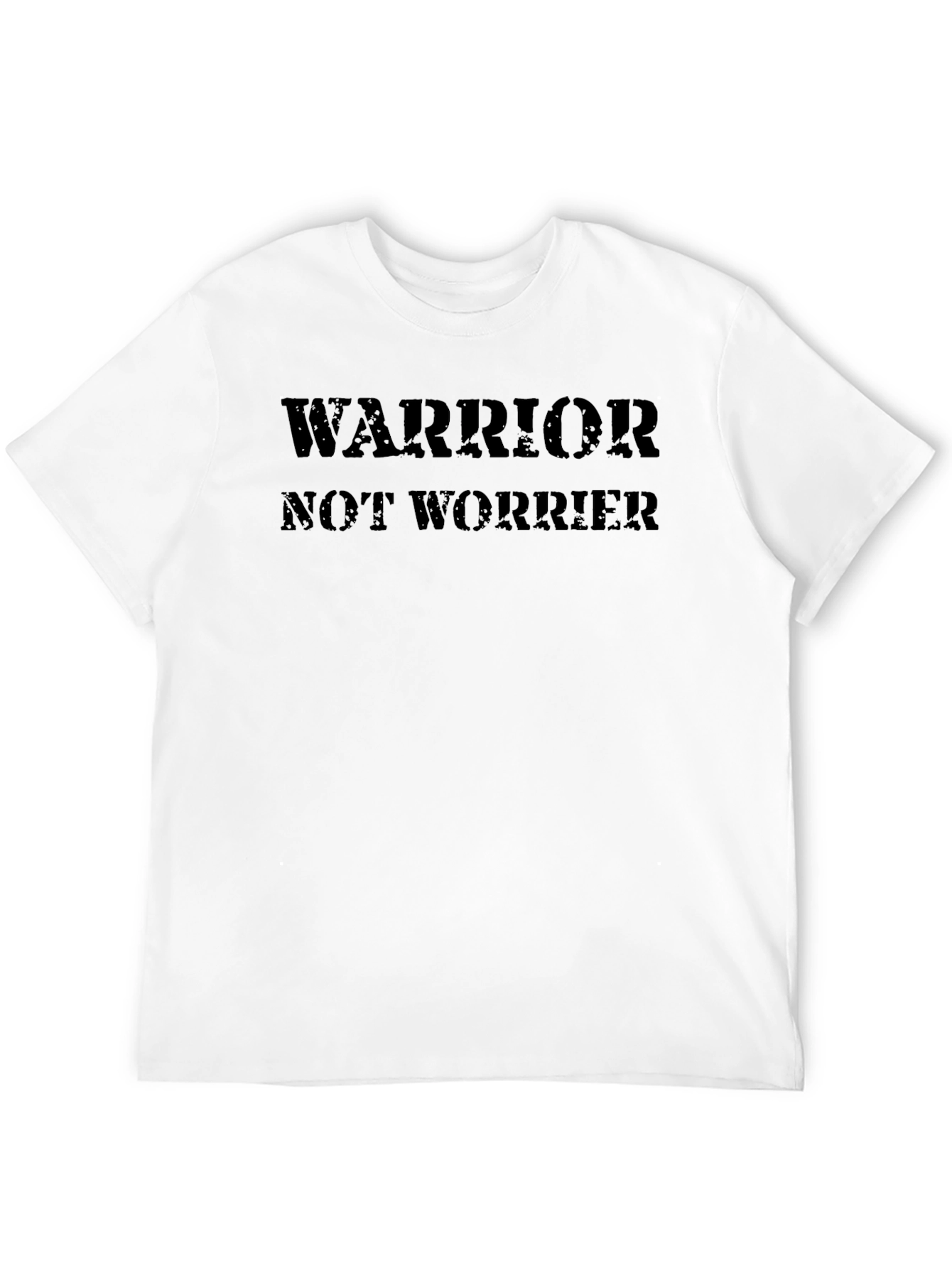 Warrior Not Worrier Black Graphic Tee