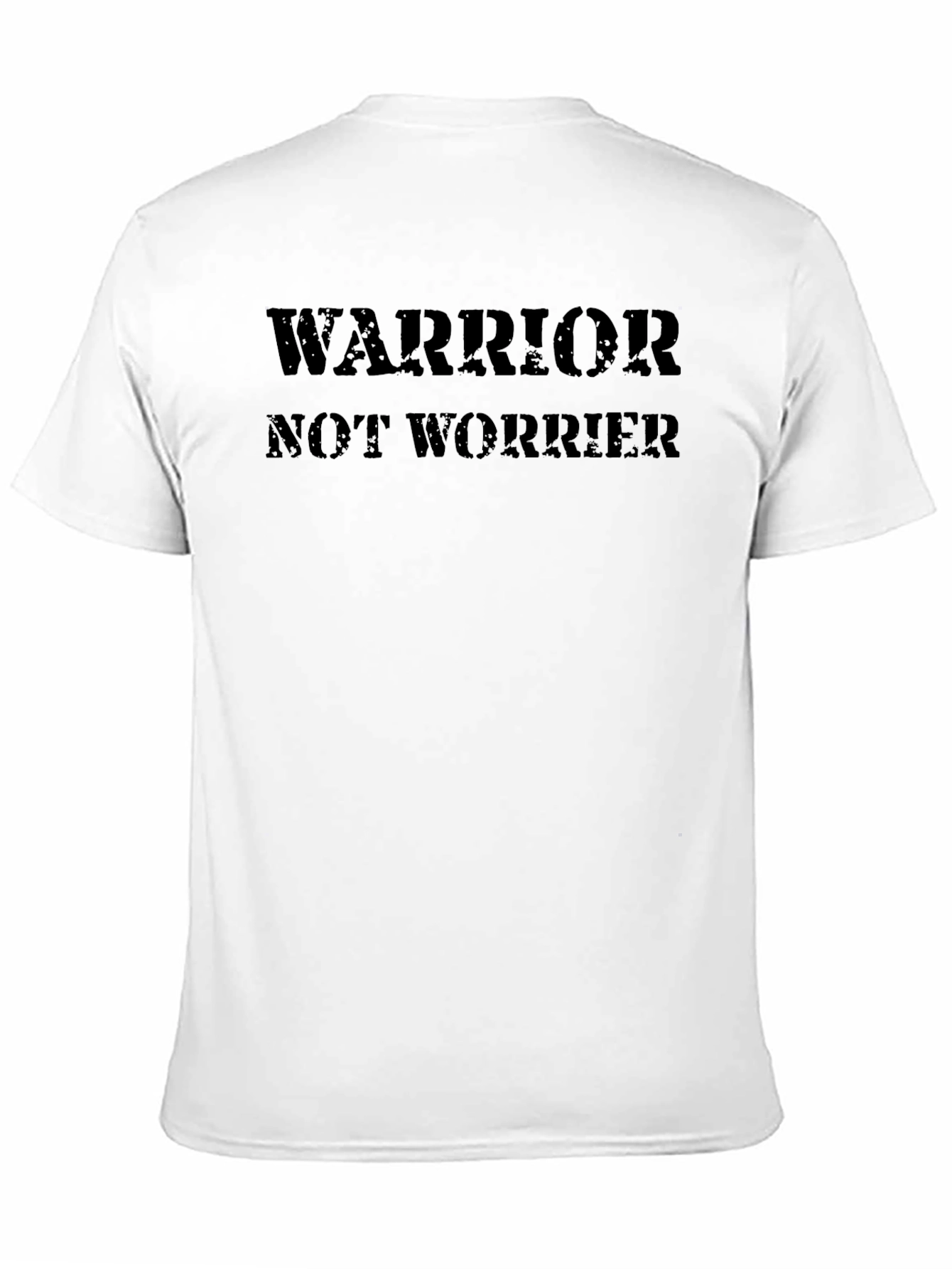 Warrior Not Worrier Black Graphic Tee