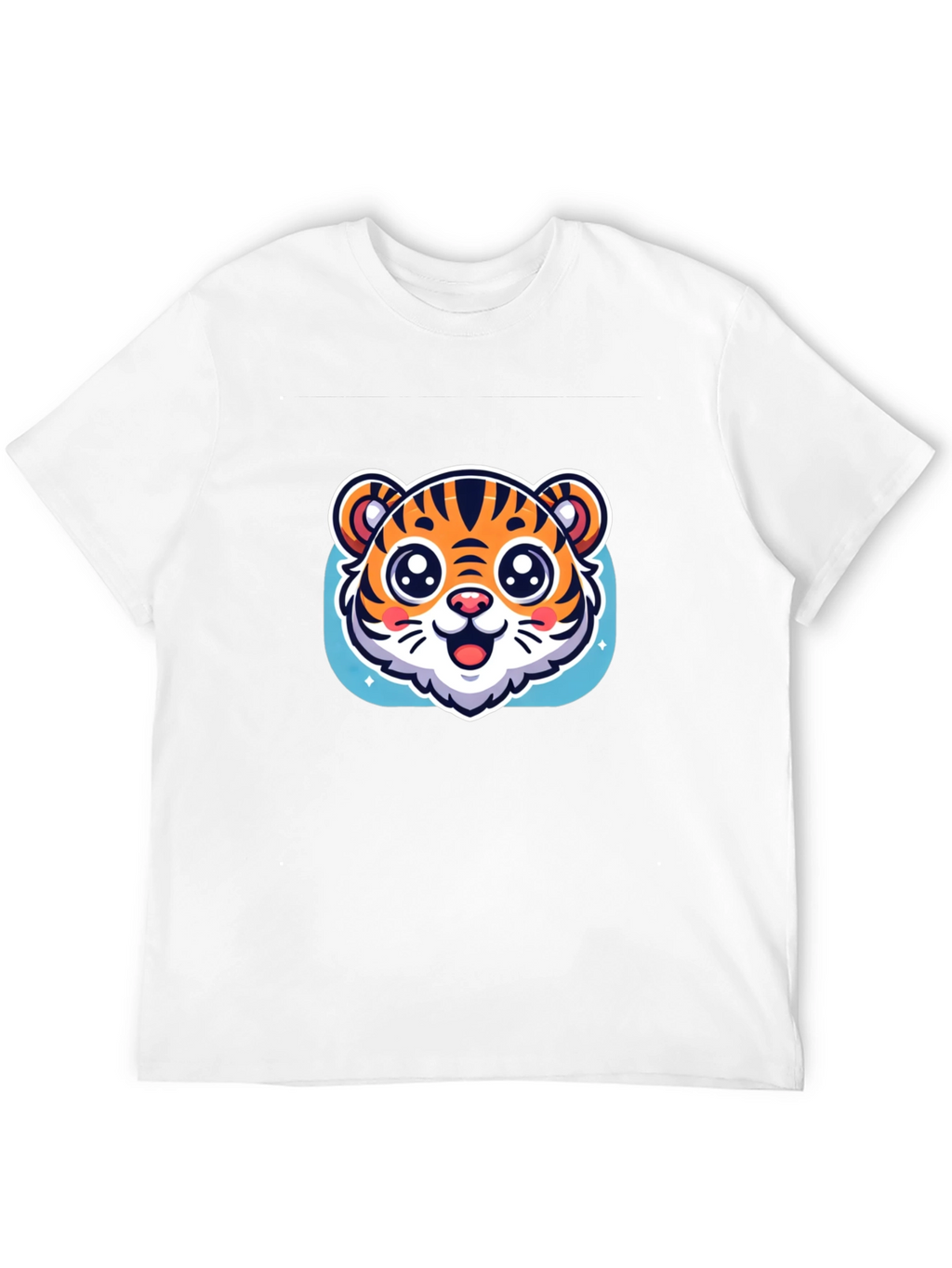 Cute Tiger Graphic Black T-Shirt