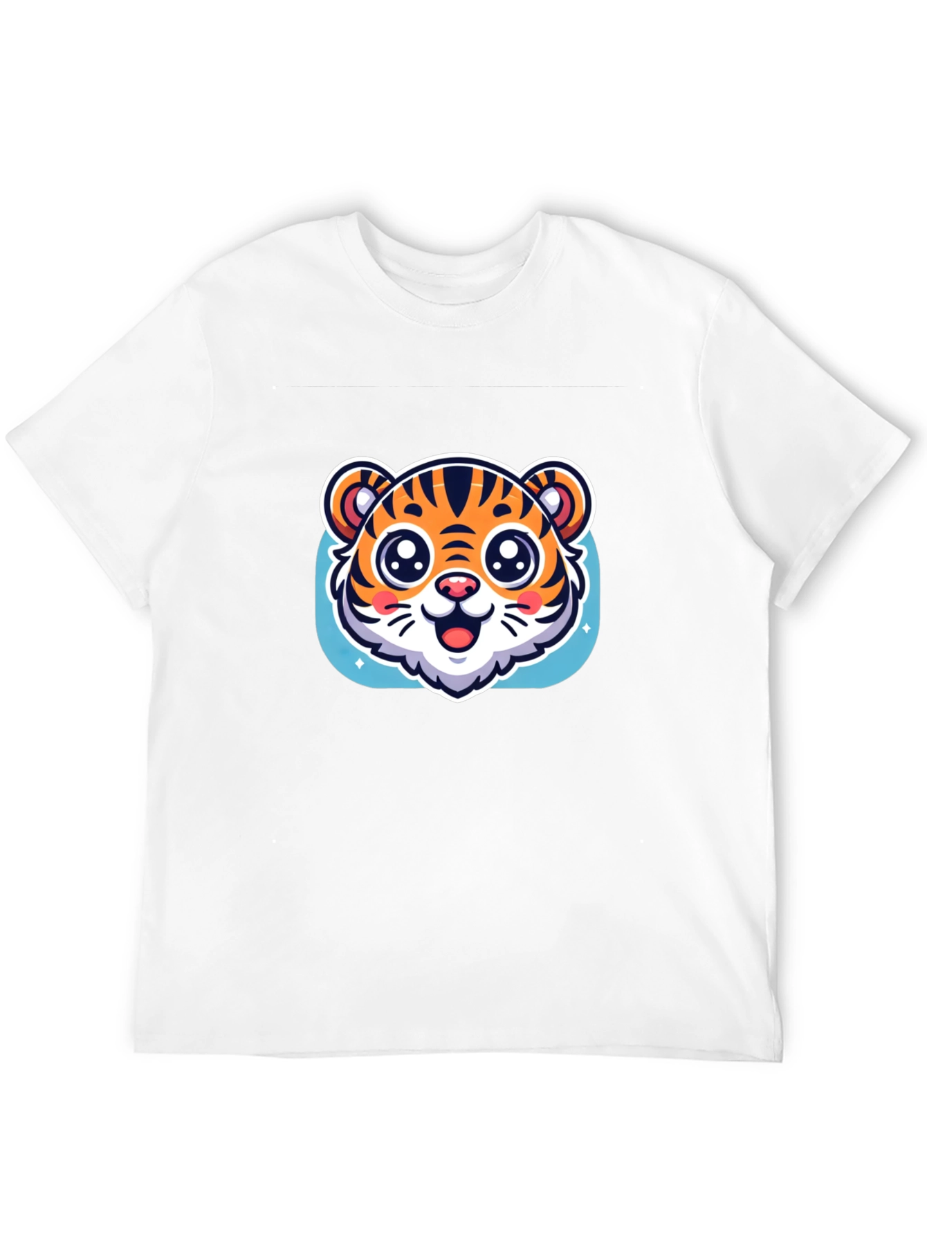 Cute Tiger Graphic Black T-Shirt