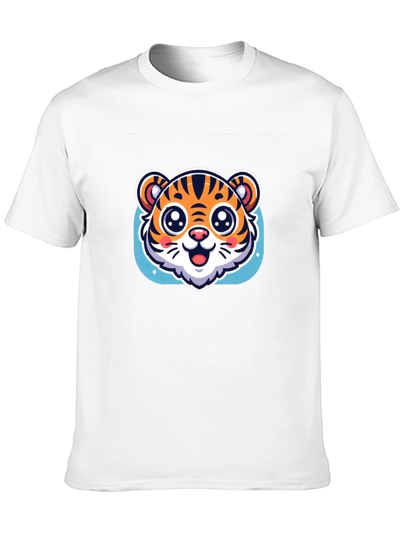Cute Tiger Graphic Black T-Shirt