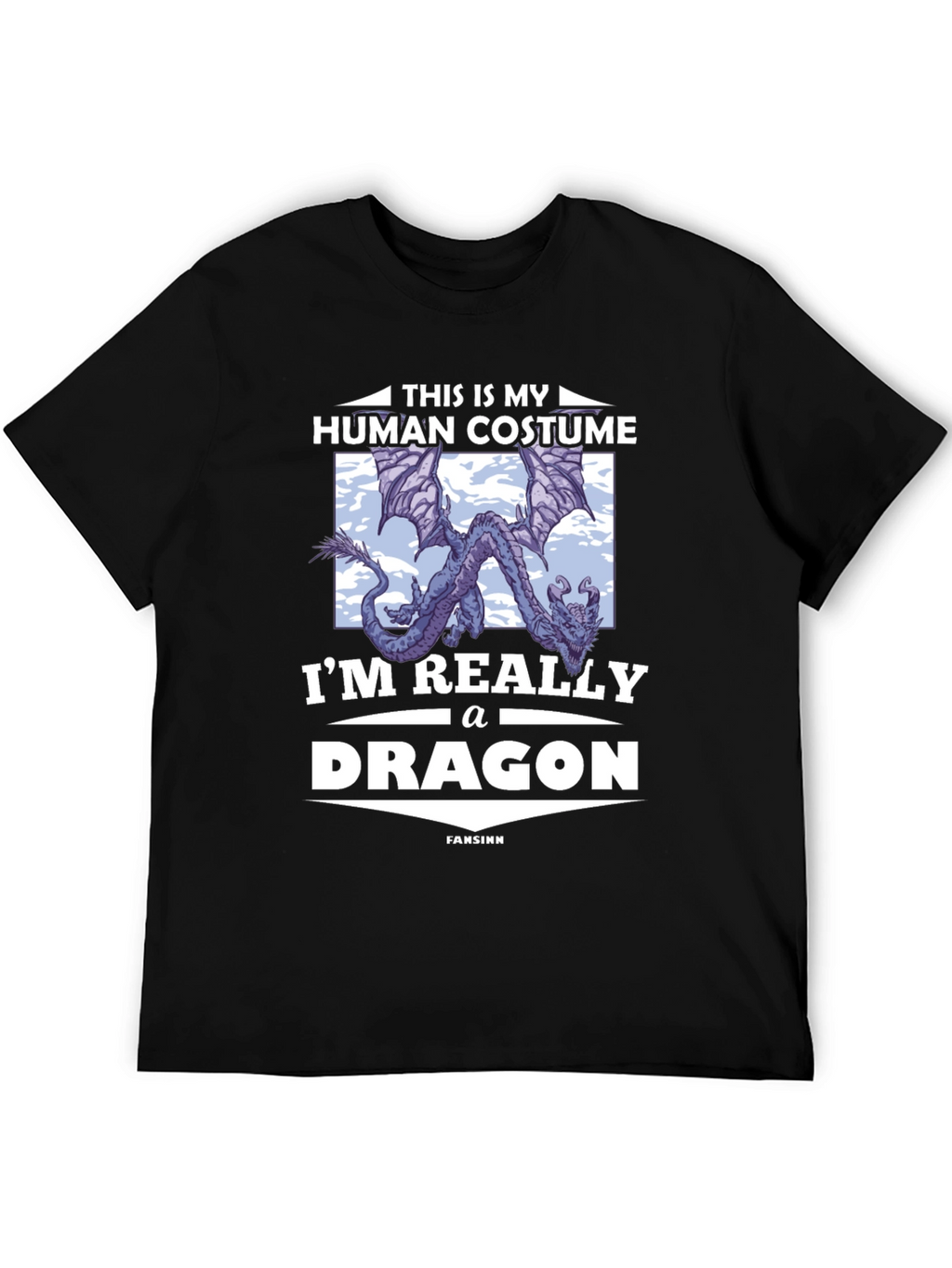 Human Costume Dragon T-Shirt - Funny Novelty Tee