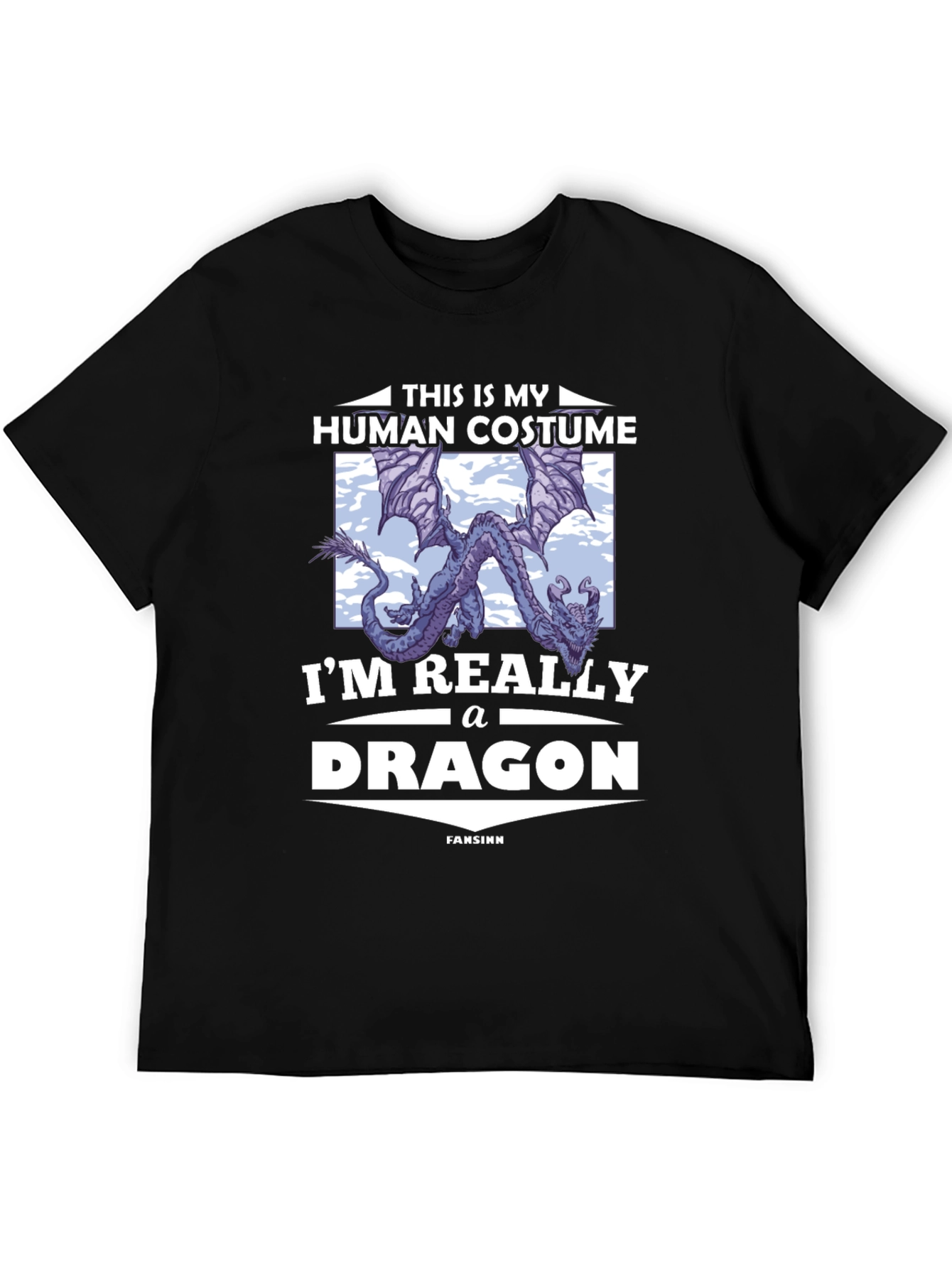 Human Costume Dragon T-Shirt - Funny Novelty Tee