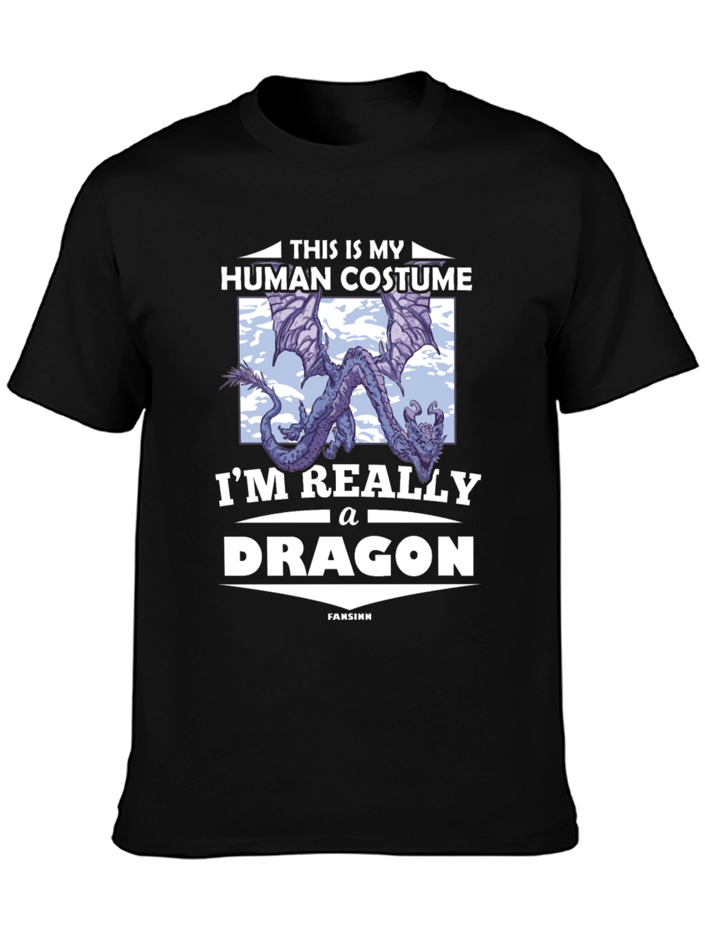 Human Costume Dragon T-Shirt - Funny Novelty Tee