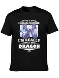Human Costume Dragon T-Shirt - Funny Novelty Tee