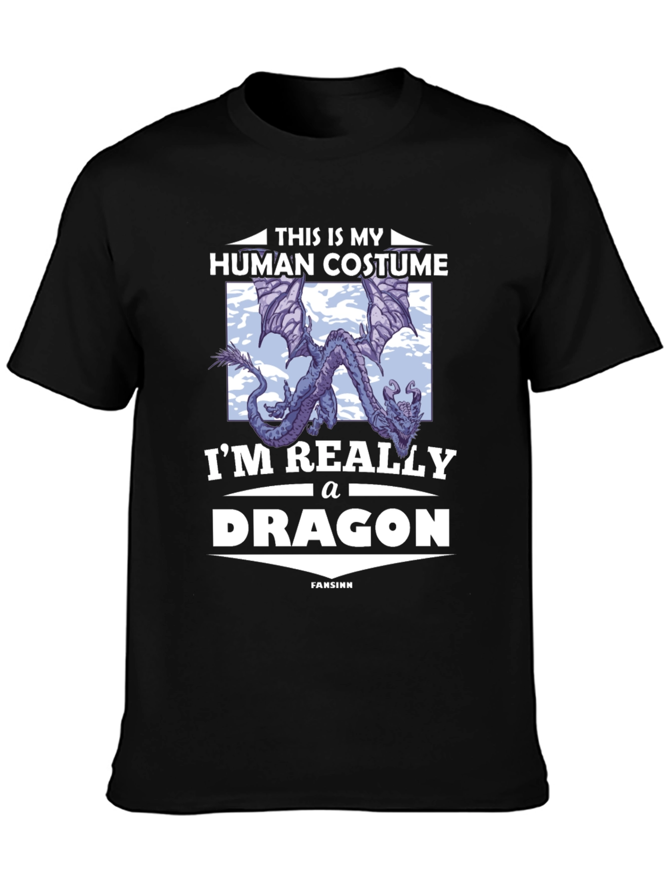 Human Costume Dragon T-Shirt - Funny Novelty Tee