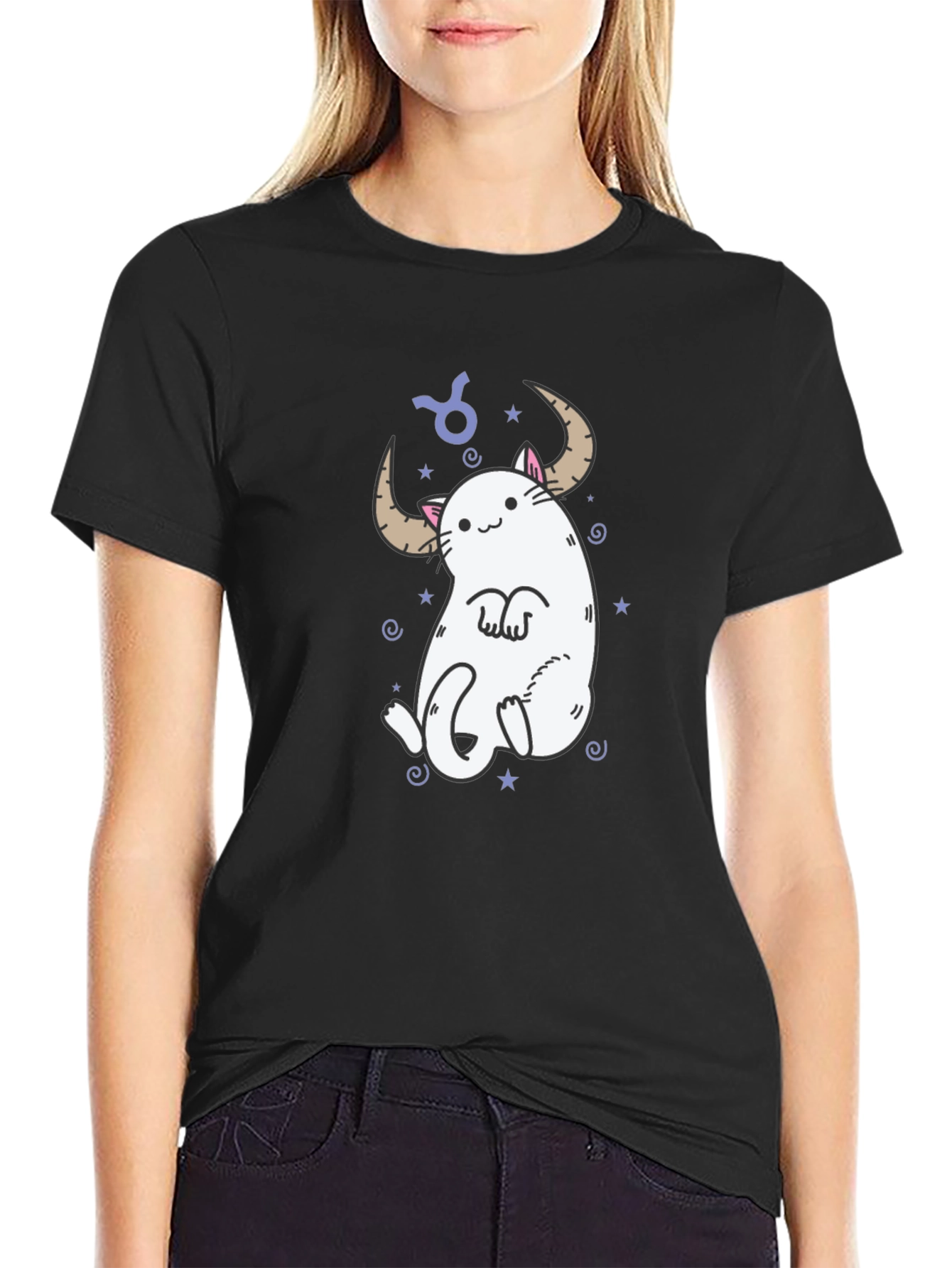 Taurus Cat T-Shirt - Zodiac Sign Tee