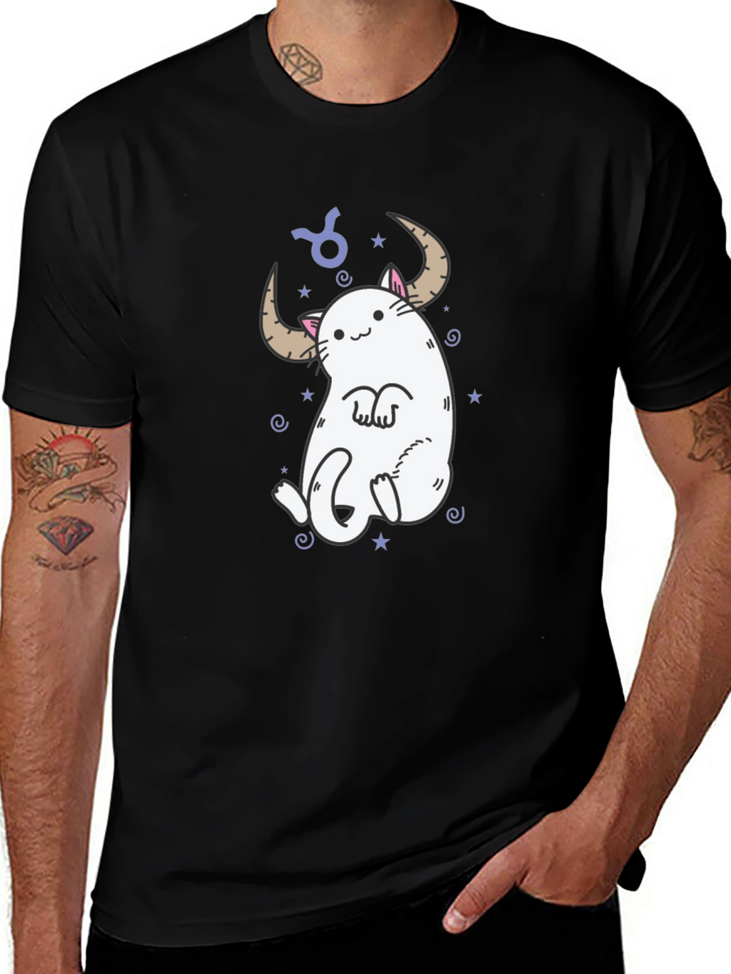Taurus Cat T-Shirt - Zodiac Sign Tee