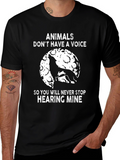 Animals Voice T-Shirt - Black