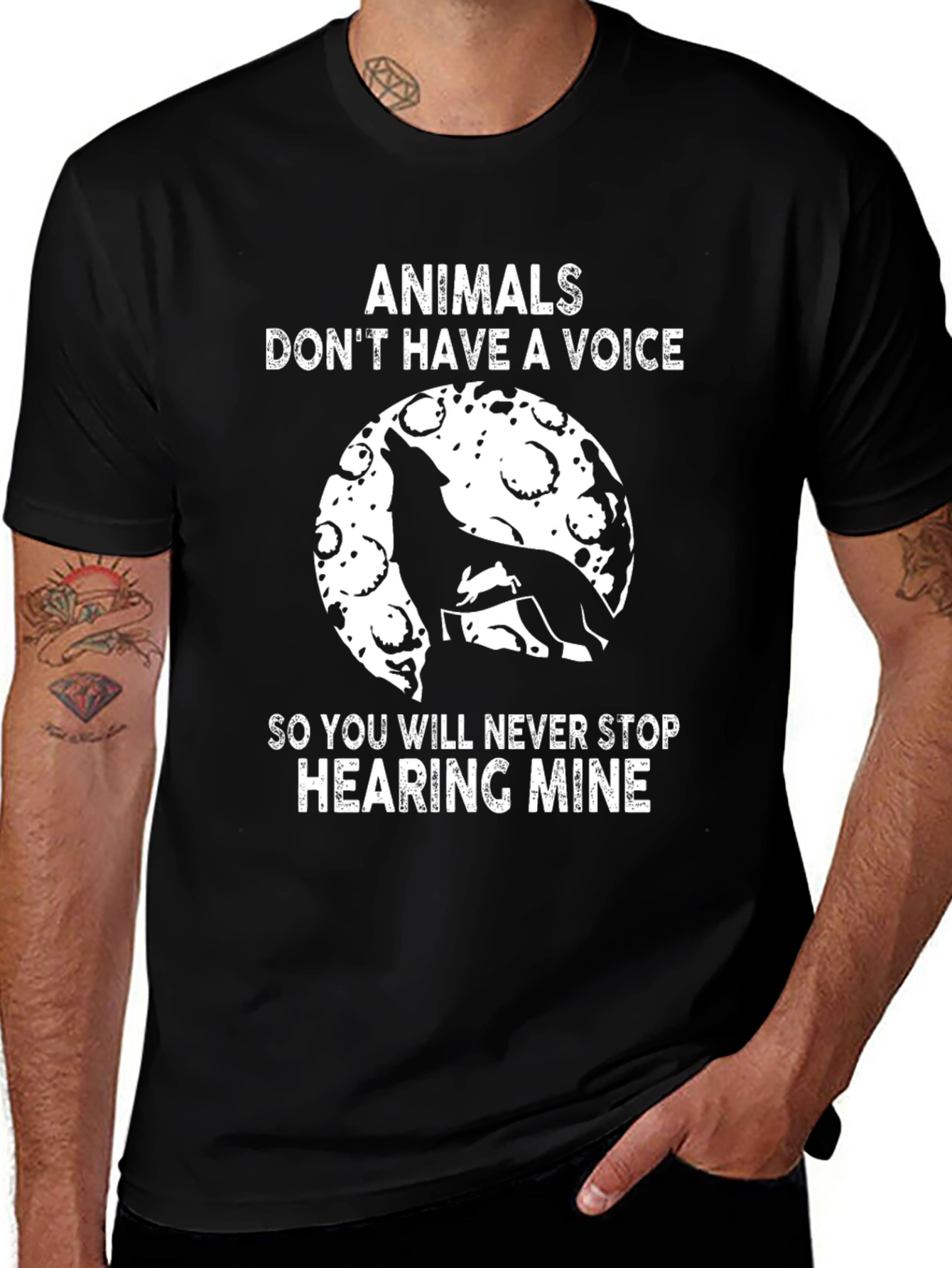 Animals Voice T-Shirt - Black