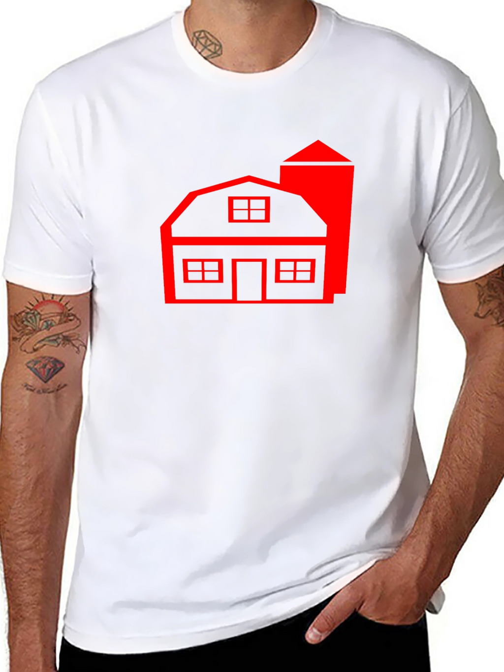 Red Barn Graphic T-Shirt - Classic Farm Style