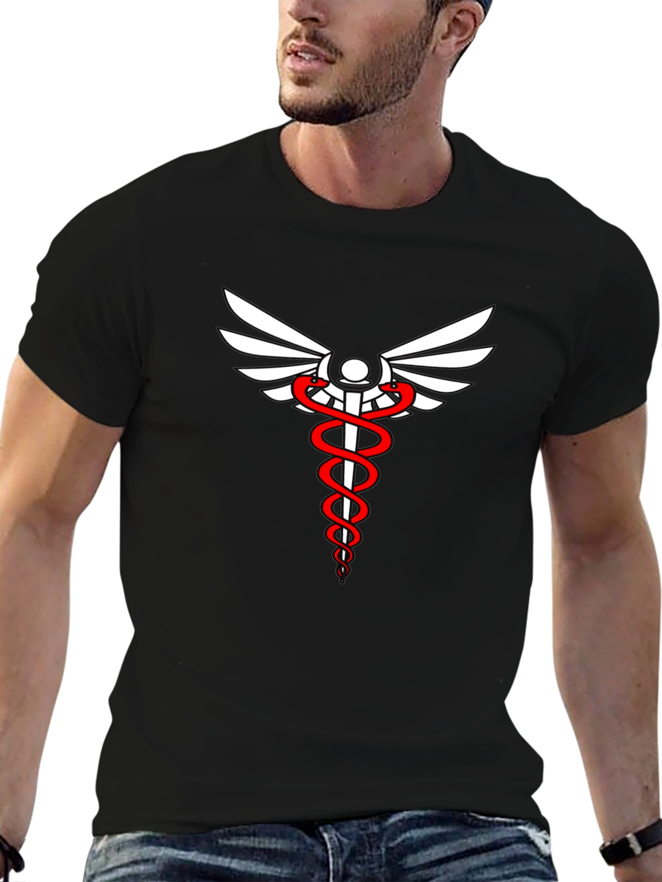 Medical Caduceus Graphic Tee - Stylish & Comfortable
