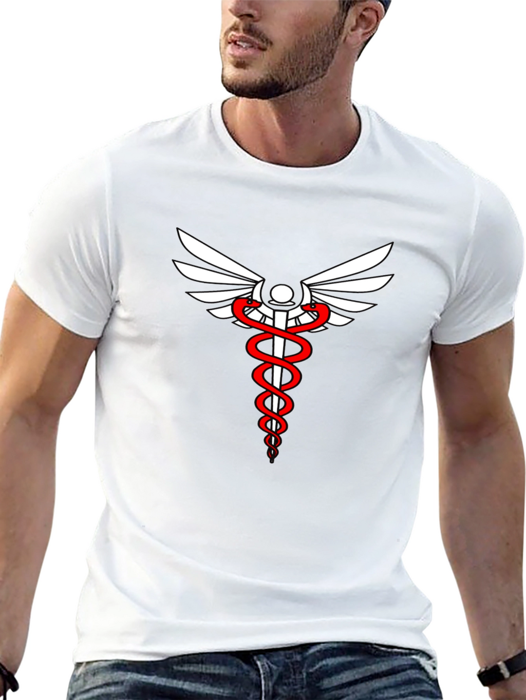 Medical Caduceus Graphic Tee - Stylish & Comfortable