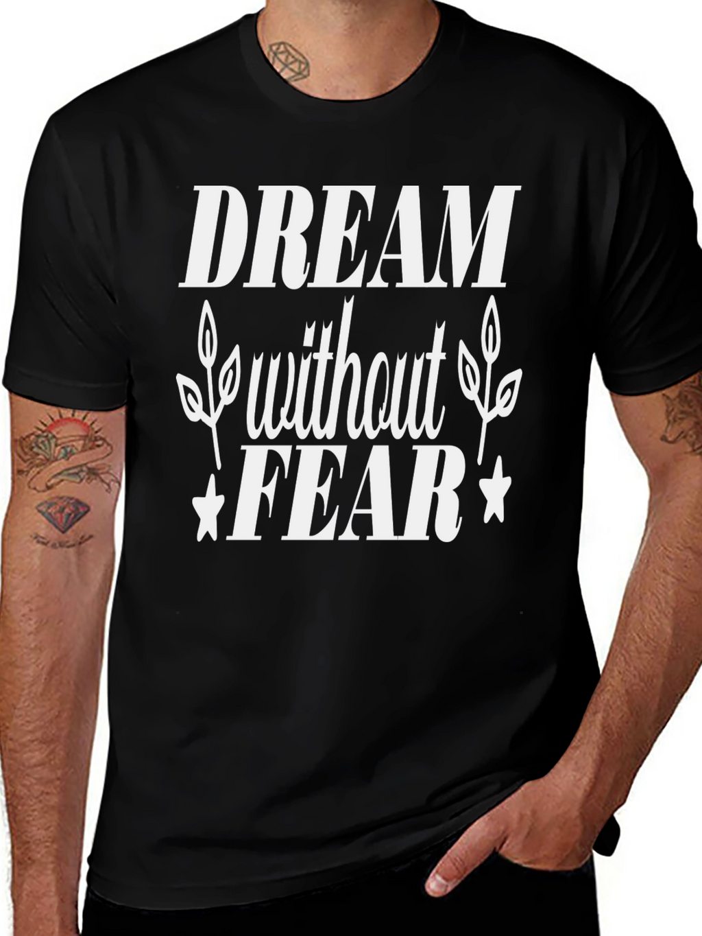 Dream Without Fear Black Graphic Tee