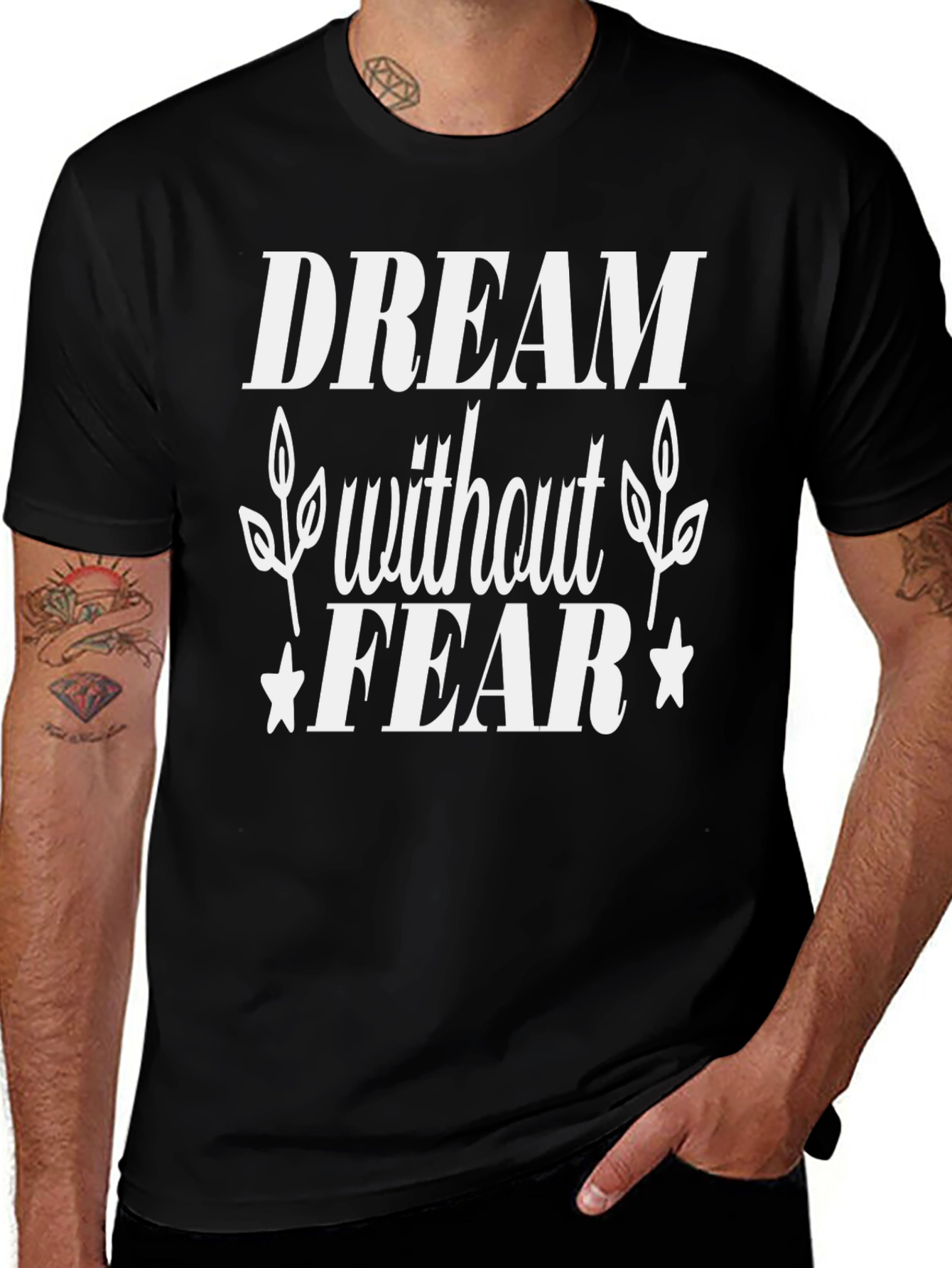 Dream Without Fear Black Graphic Tee