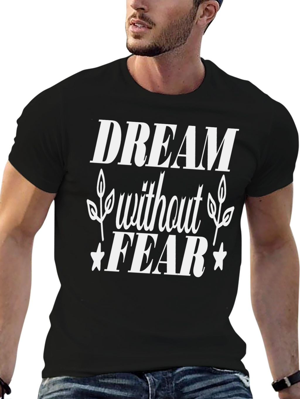Dream Without Fear Black Graphic Tee