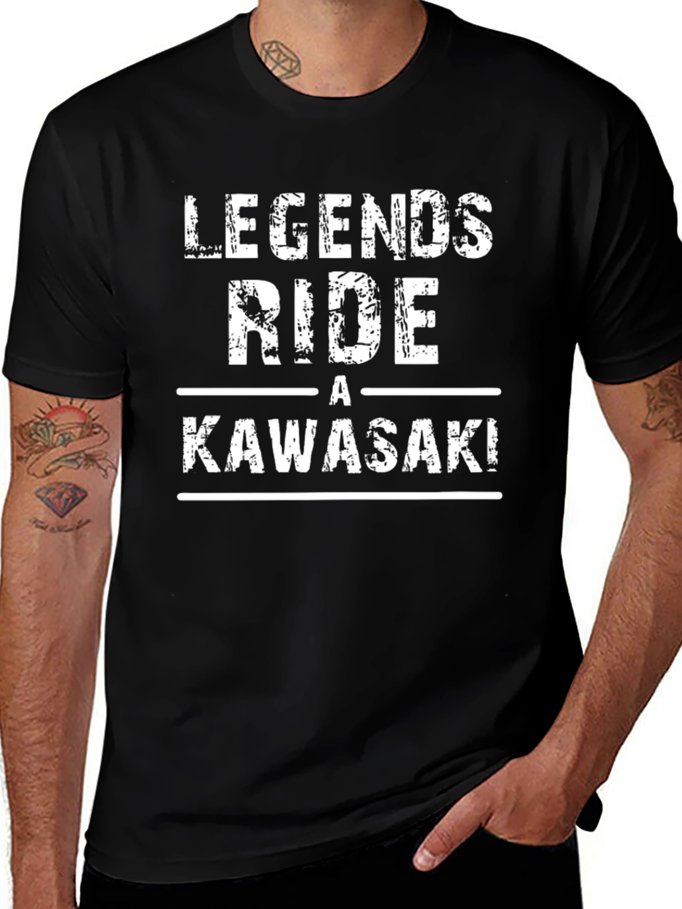 Legends Ride A Kawasaki T-Shirt - Motorcycle Enthusiast Apparel