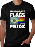 Stand As One Flags T-Shirt Pride LGBT Delaware Flag
