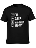 Eat Sleep Marimba Repeat T-Shirt - Musicians Daily Grind