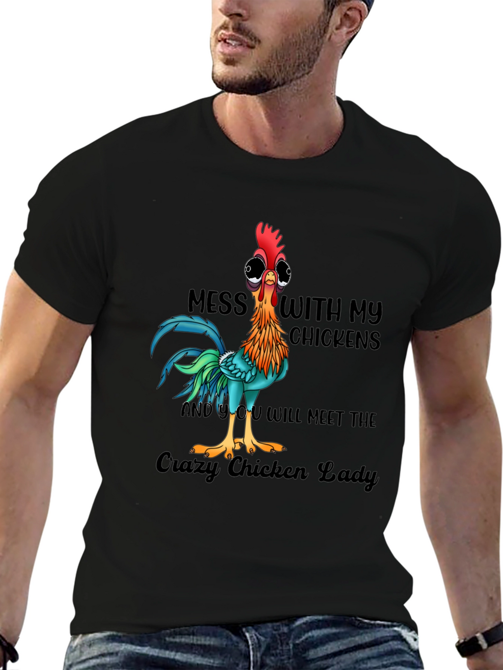 Crazy Chicken Lady T-Shirt - Funny Chicken Owner Tee