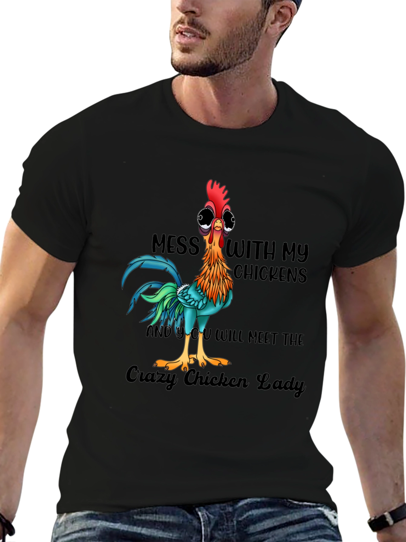 Crazy Chicken Lady T-Shirt - Funny Chicken Owner Tee