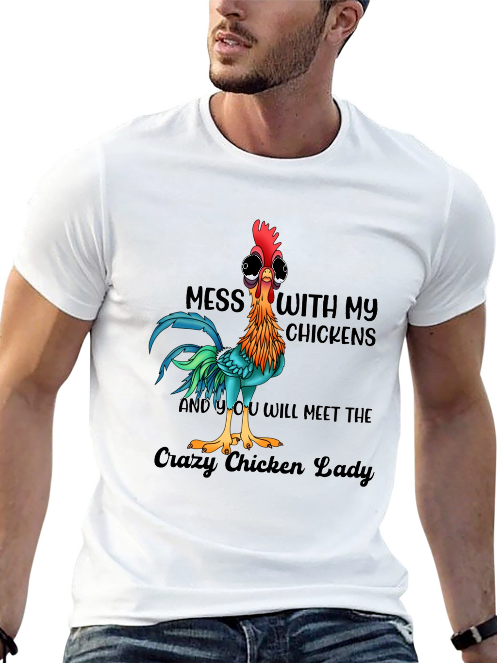 Crazy Chicken Lady T-Shirt - Funny Chicken Owner Tee