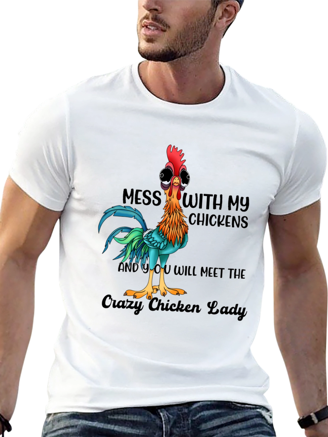 Crazy Chicken Lady T-Shirt - Funny Chicken Owner Tee
