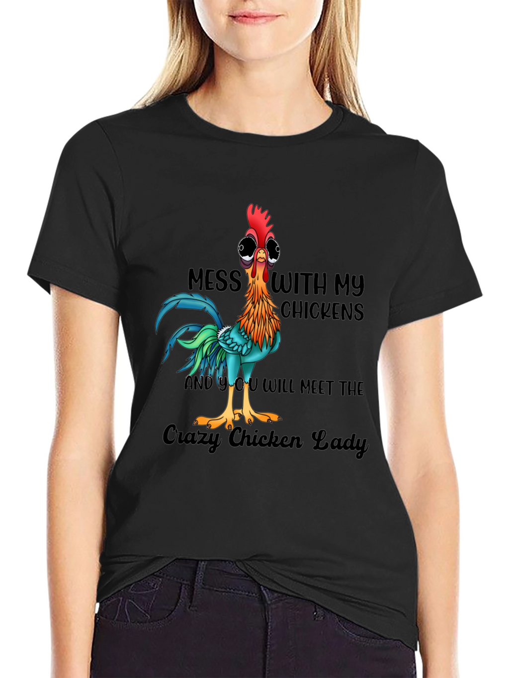 Crazy Chicken Lady T-Shirt - Funny Chicken Owner Tee