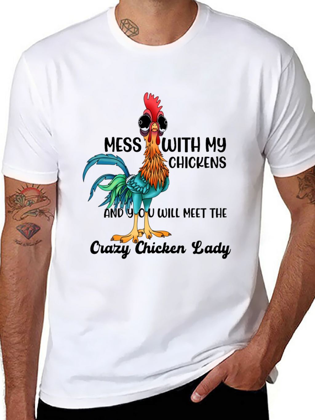 Crazy Chicken Lady T-Shirt - Funny Chicken Owner Tee
