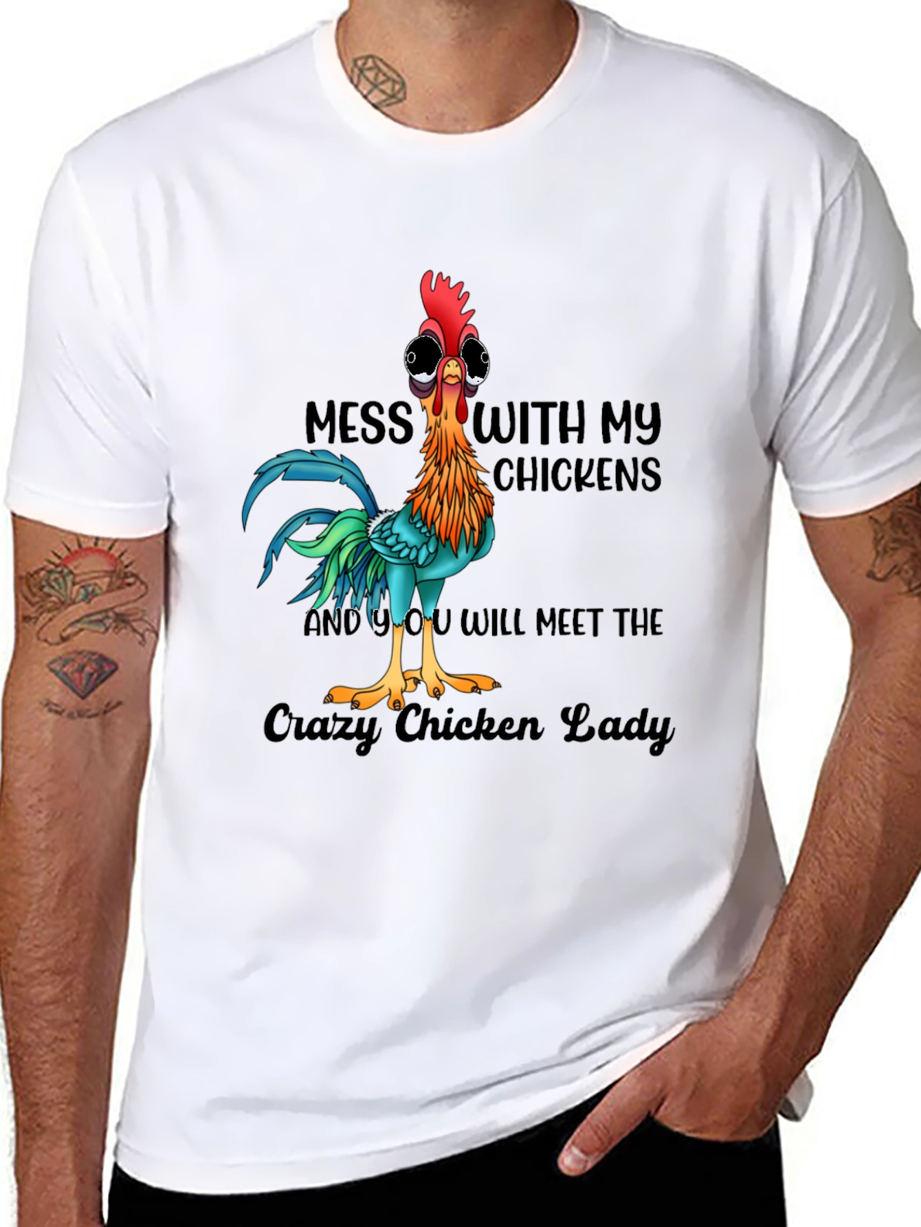 Crazy Chicken Lady T-Shirt - Funny Chicken Owner Tee