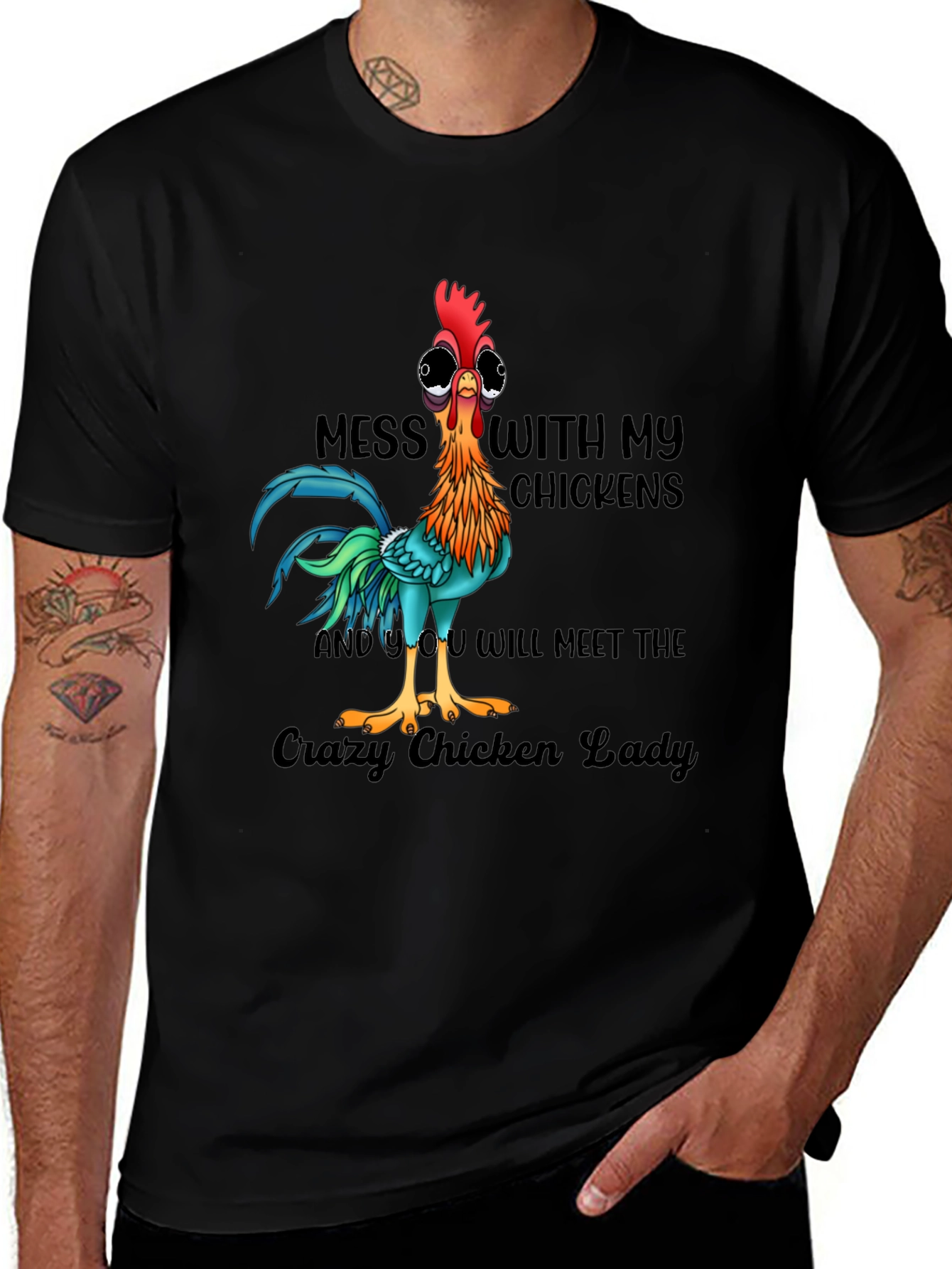 Crazy Chicken Lady T-Shirt - Funny Chicken Owner Tee