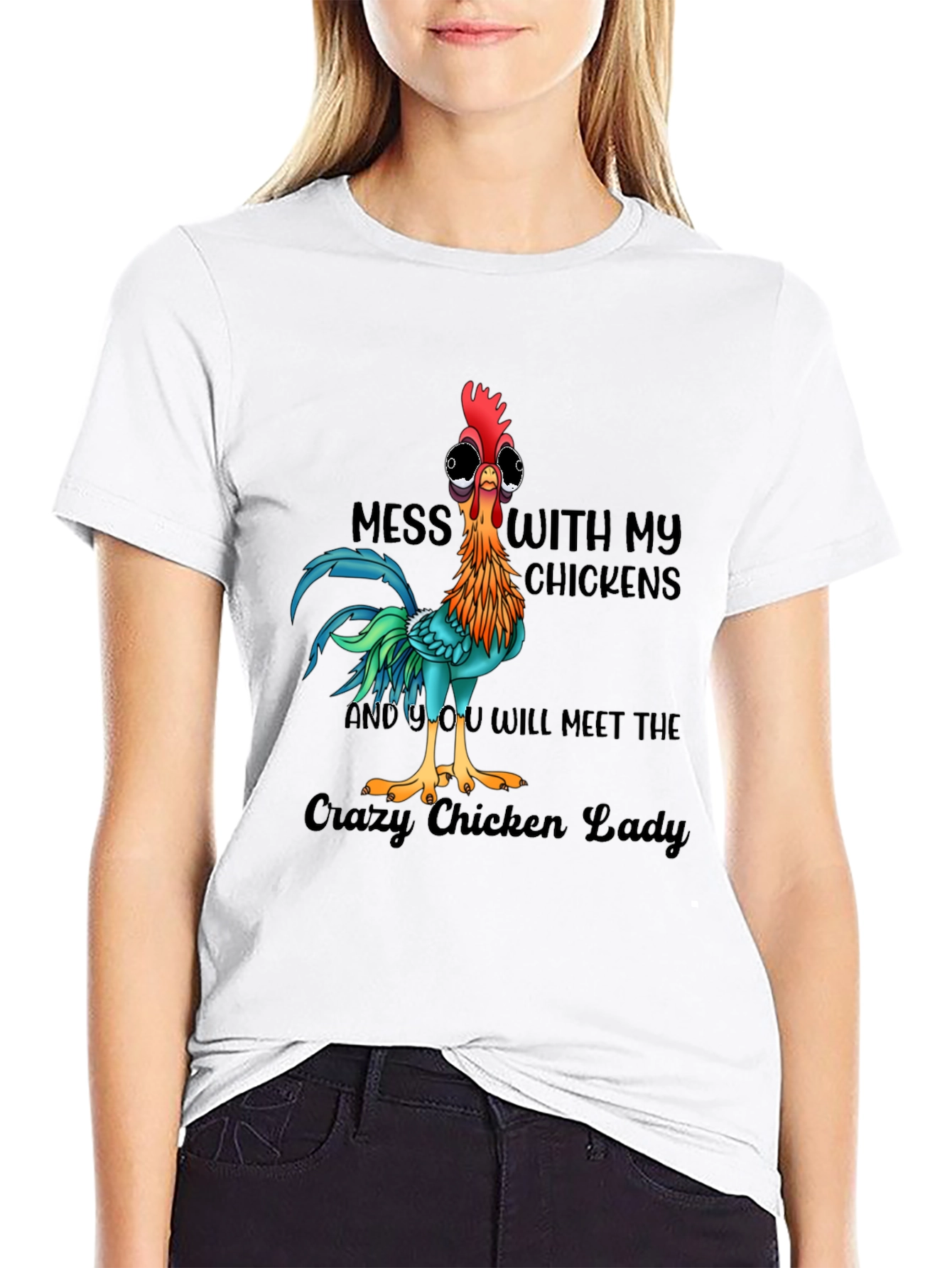 Crazy Chicken Lady T-Shirt - Funny Chicken Owner Tee