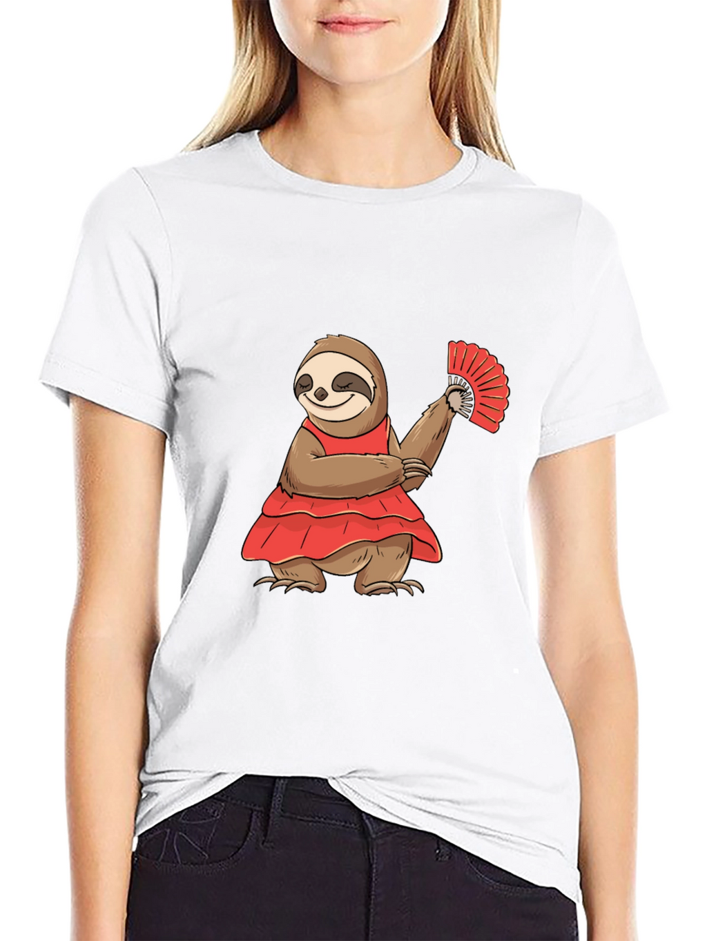 Sloth Flamenco Dancer Graphic T-Shirt