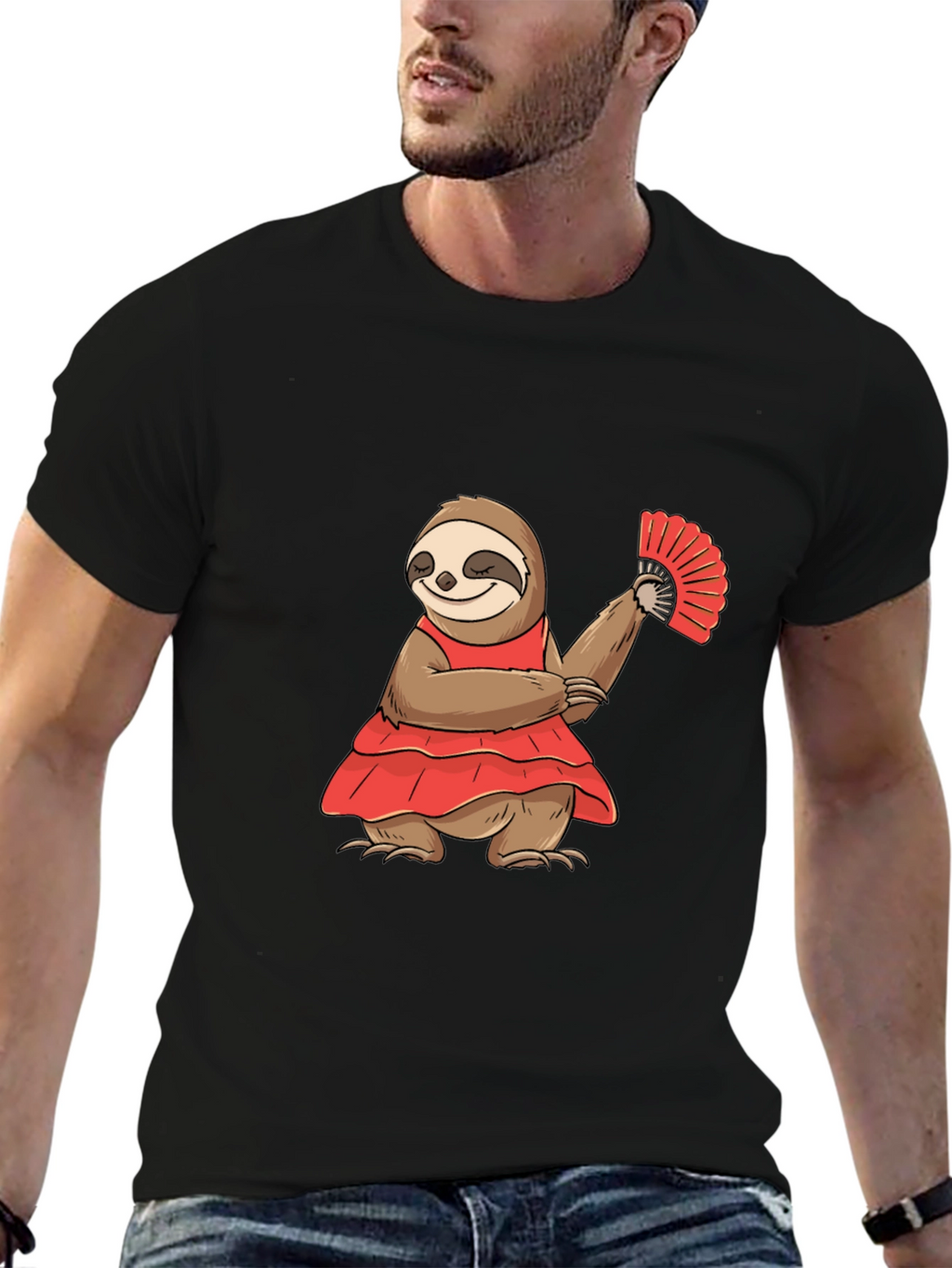 Sloth Flamenco Dancer Graphic T-Shirt