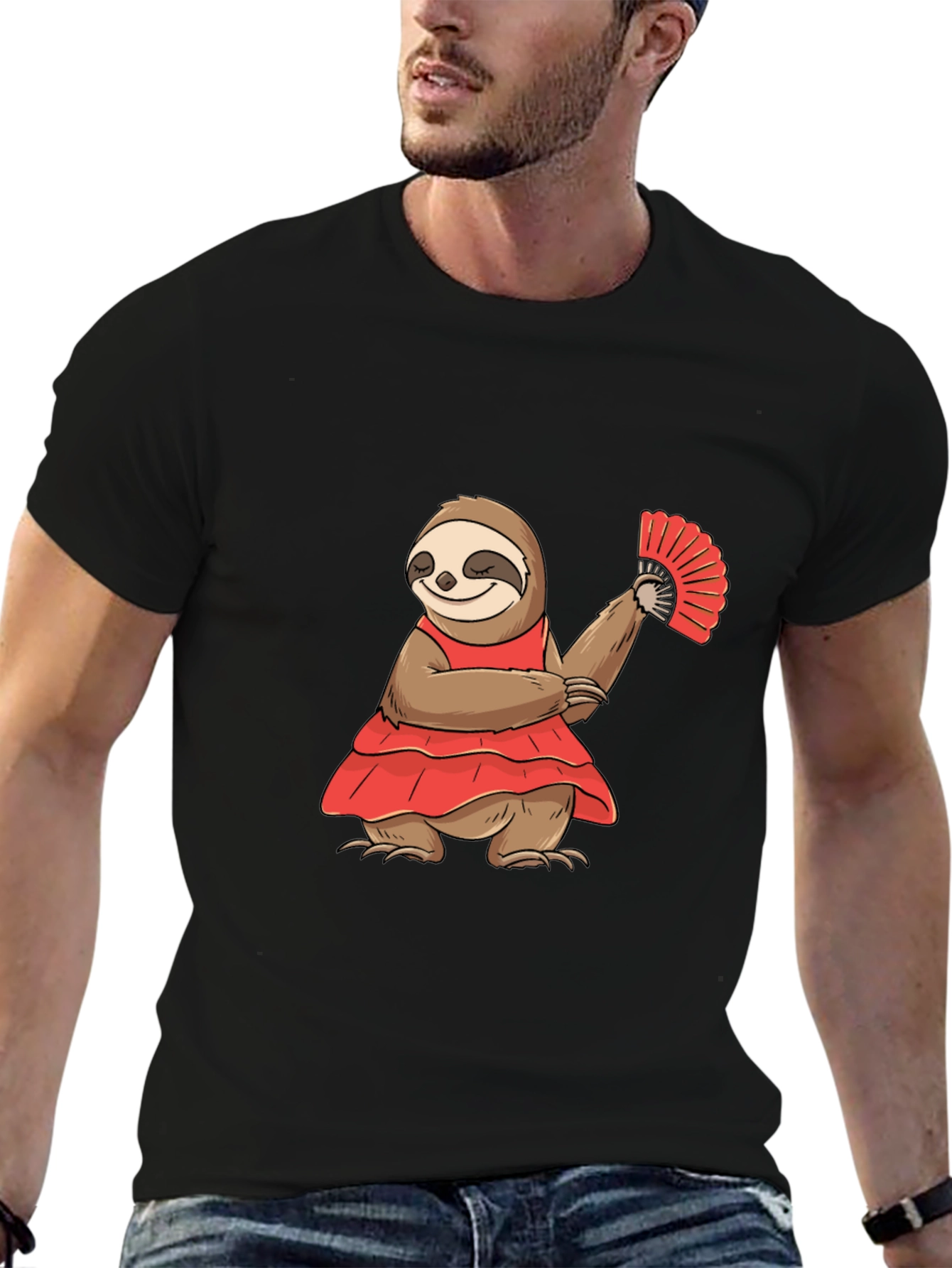 Sloth Flamenco Dancer Graphic T-Shirt