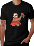 Sloth Flamenco Dancer Graphic T-Shirt