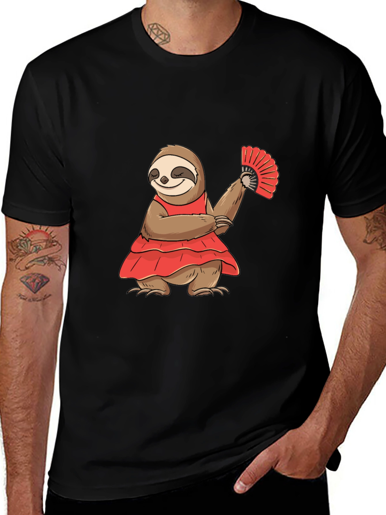 Sloth Flamenco Dancer Graphic T-Shirt