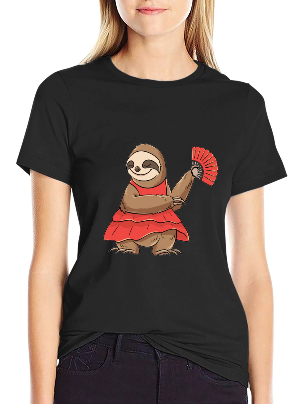 Sloth Flamenco Dancer Graphic T-Shirt