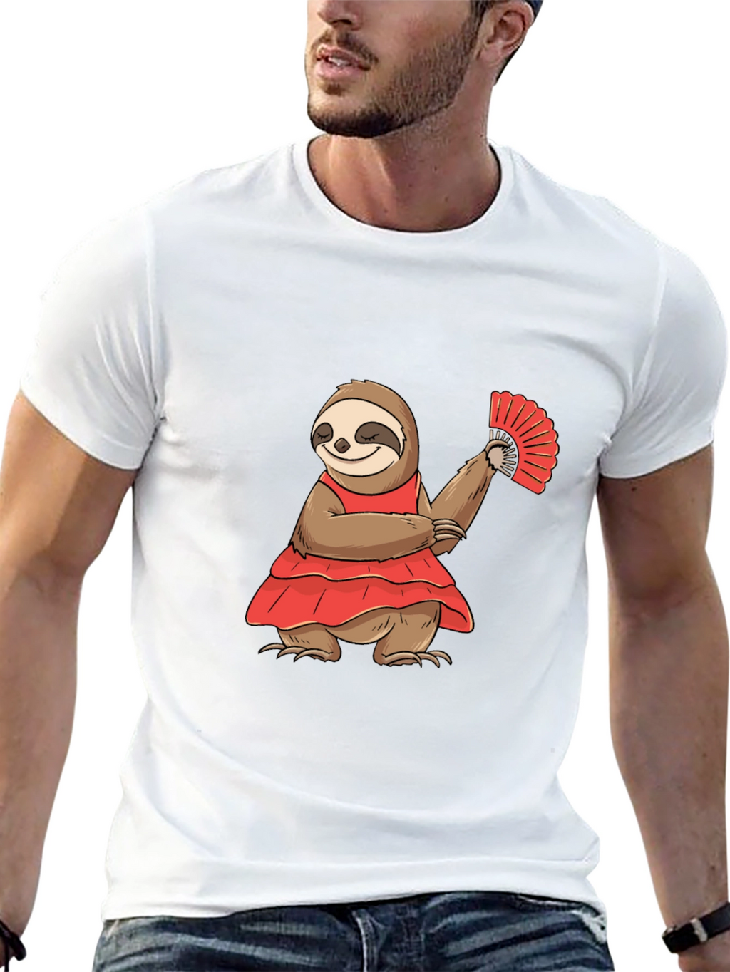 Sloth Flamenco Dancer Graphic T-Shirt