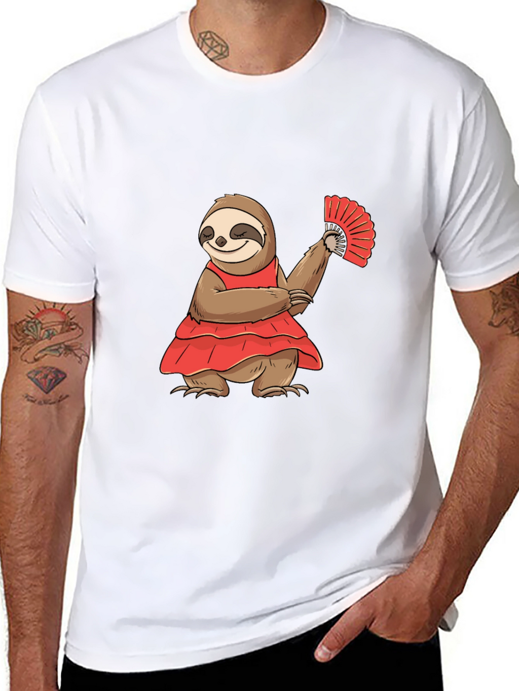 Sloth Flamenco Dancer Graphic T-Shirt