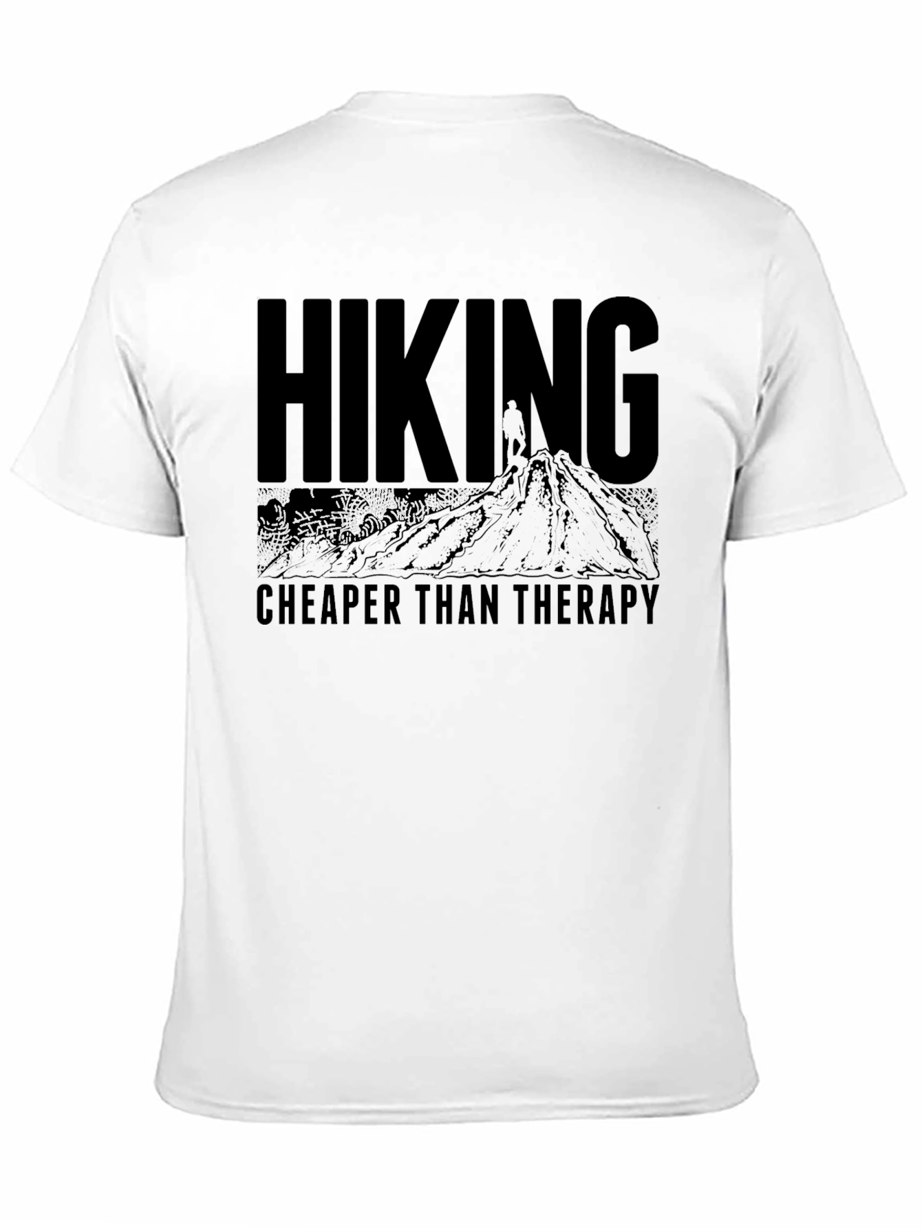 Hiking Cheaper Than Therapy Graphic T-Shirt