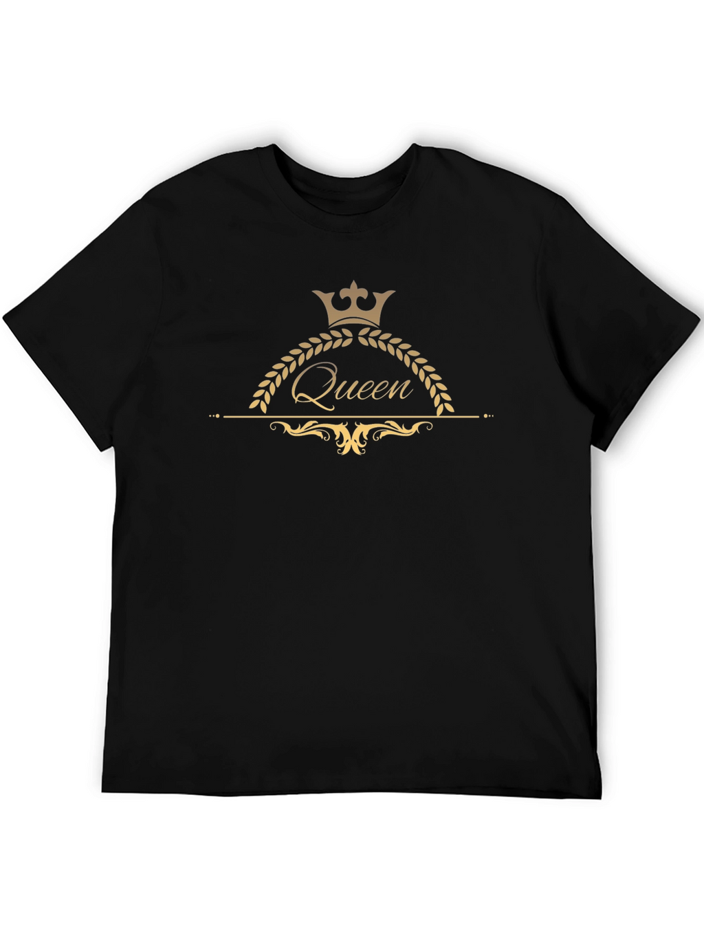 Queen Crown Graphic Black T-Shirt
