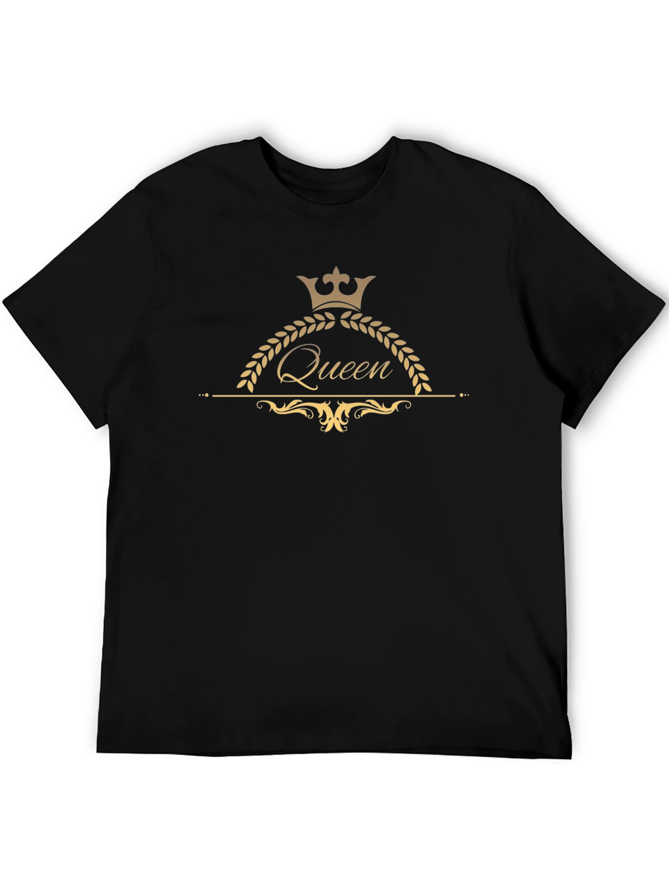 Queen Crown Graphic Black T-Shirt