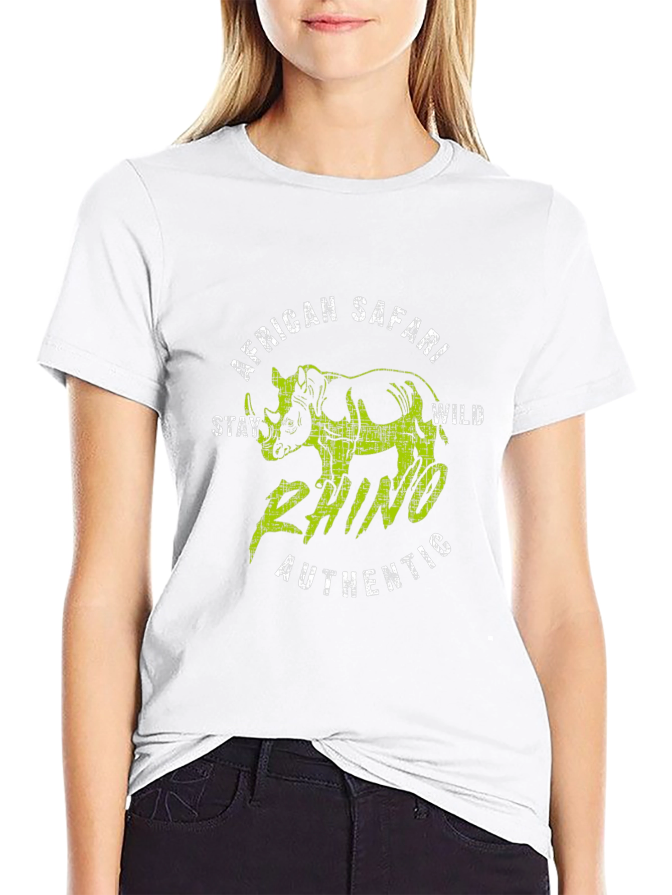African Safari Rhino Graphic T-Shirt - Stay Wild