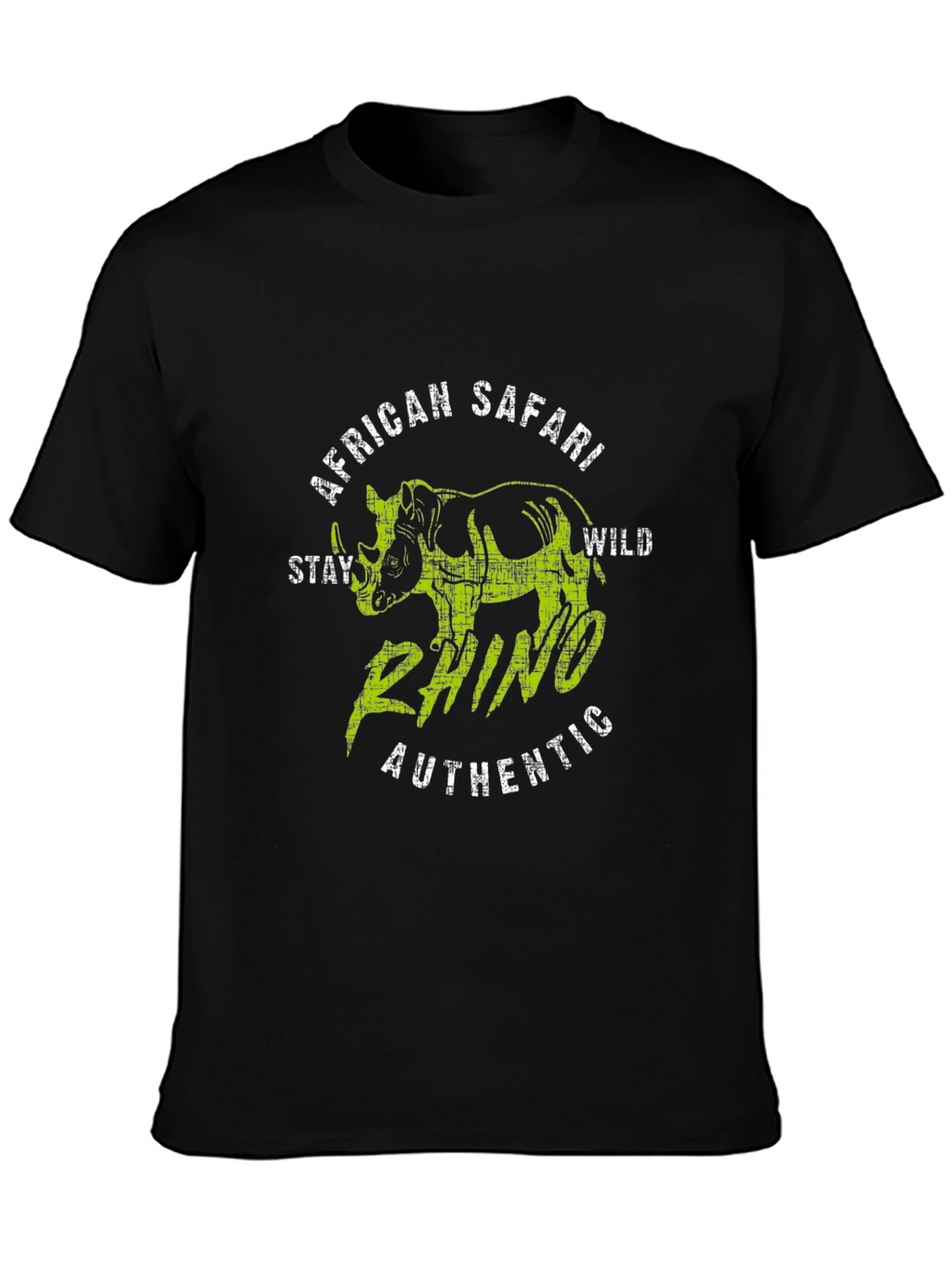 African Safari Rhino Graphic T-Shirt - Stay Wild