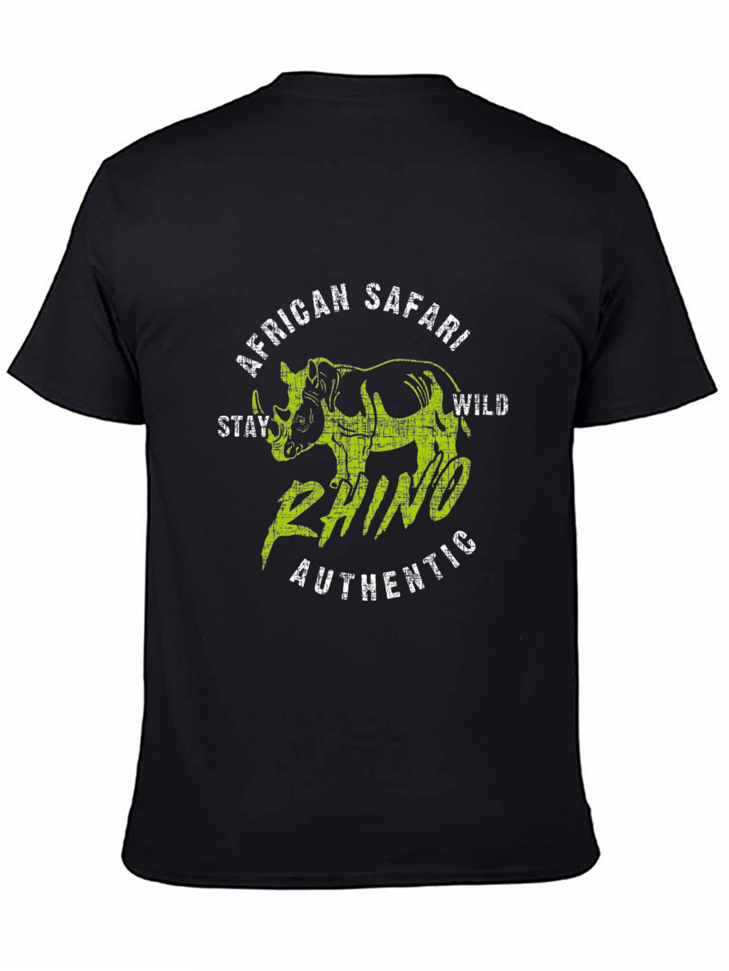 African Safari Rhino Graphic T-Shirt - Stay Wild