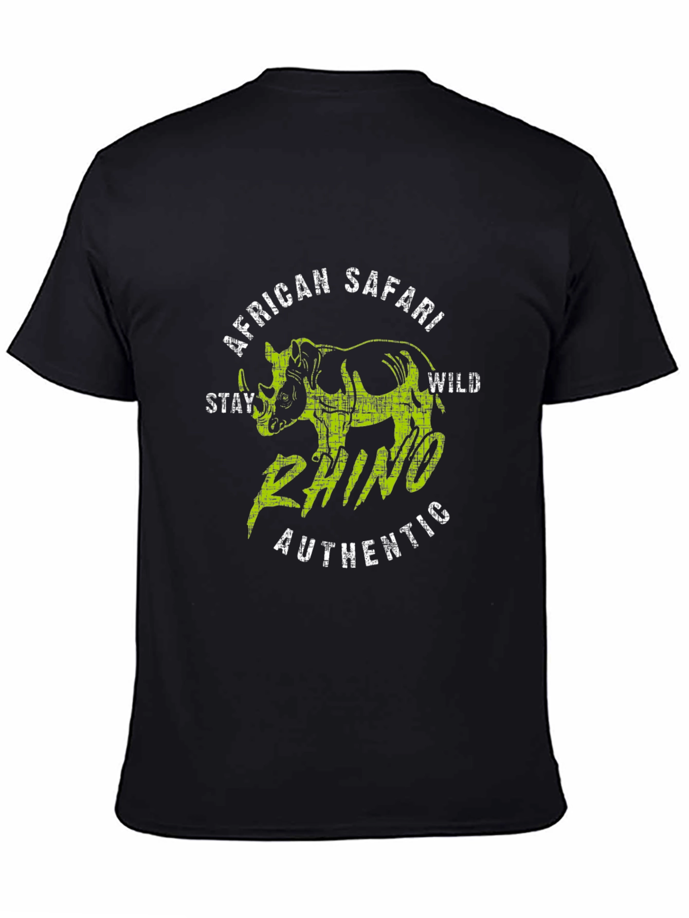 African Safari Rhino Graphic T-Shirt - Stay Wild