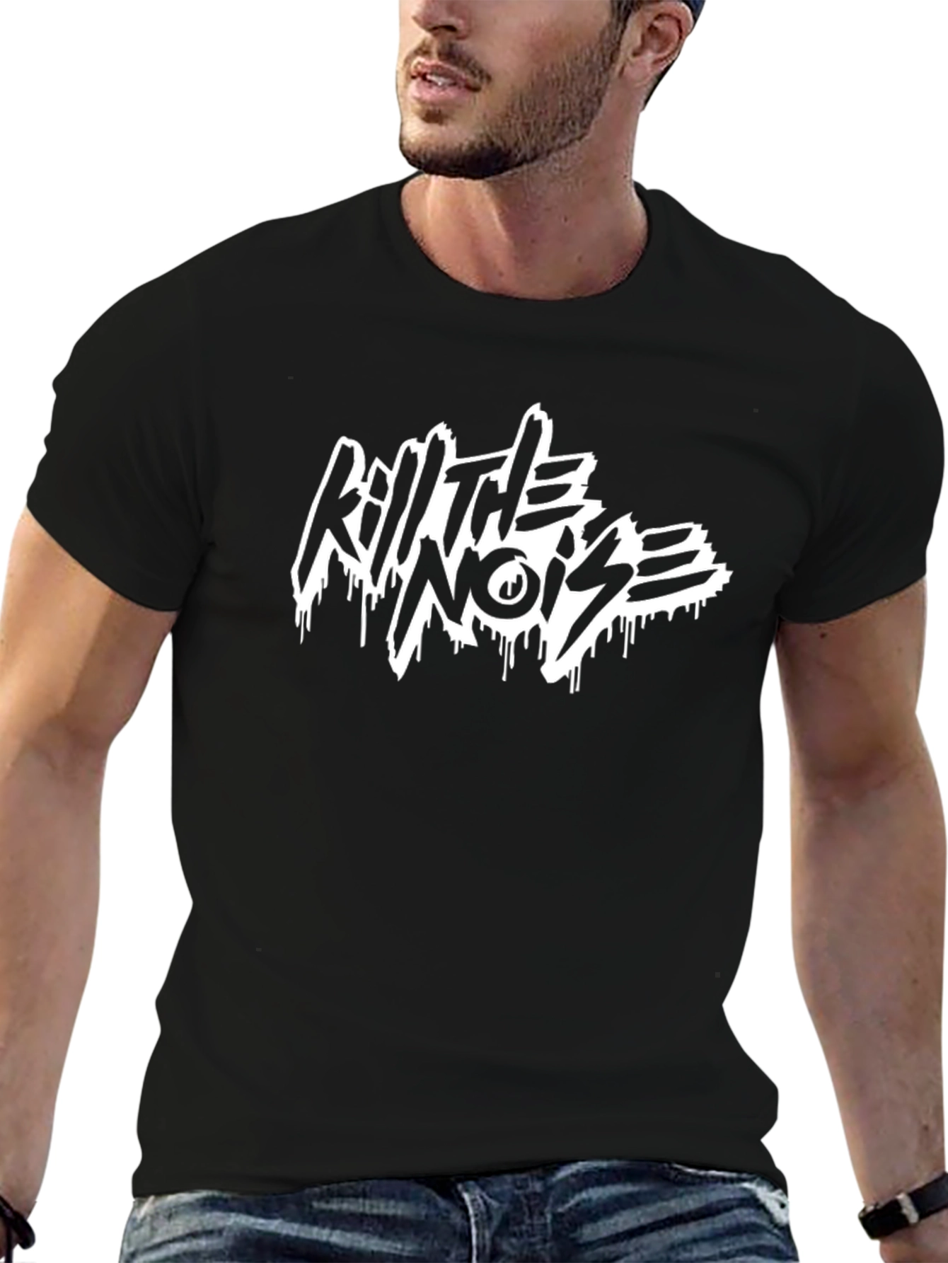Kill The Noise Black Graphic T-Shirt