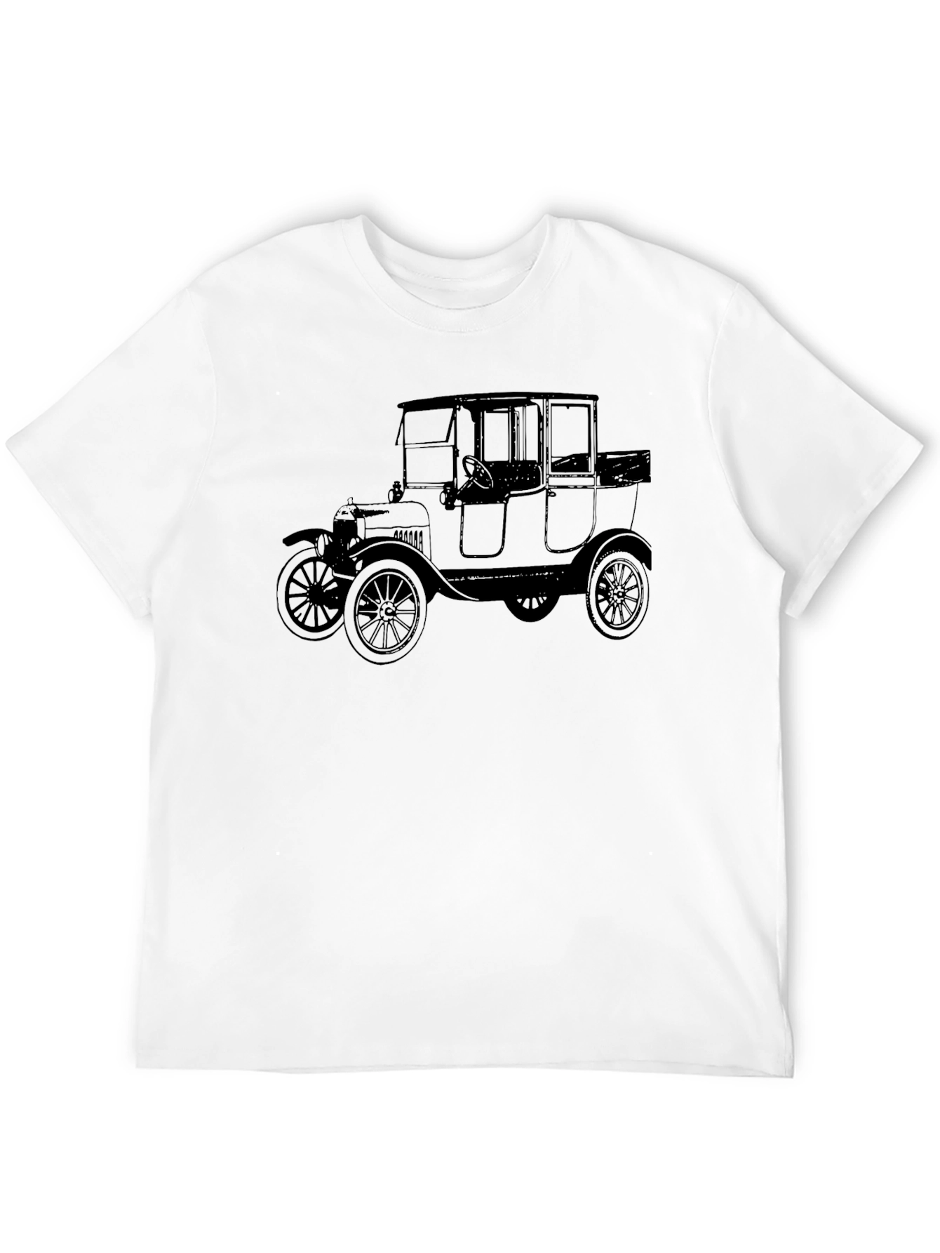 Vintage Car Graphic T-Shirt - Black